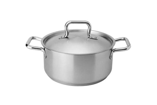 Browne - ELEMENTS Stock Pot, w/Cover, 5qt/5L, 9.4x4.6"/23.9x11.7cm, SS, NSF - Limolin 