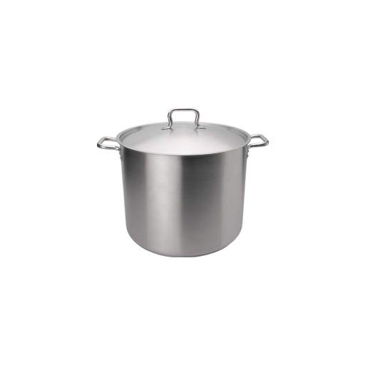 Browne - ELEMENTS Stock Pot, w/Cover, 8qt/7.57L, 9.4x6.5"/23.9x16.5cm, SS, NSF - Limolin 