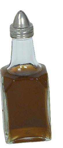 Browne - Glass, Oil & Vinegar, SS Pouring, top, 6oz/152ml, 6x2"/15.2x5.1cm - Limolin 