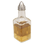Browne - Glass, Oil & Vinegar, SS Pouring, top, 6oz/152ml, 6x2"/15.2x5.1cm - Limolin 