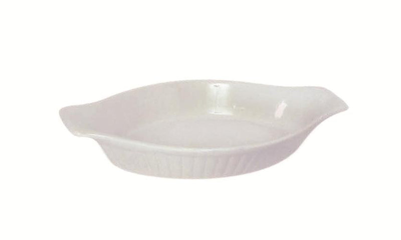 Browne - Lasagna Baker, Ribbed with smooth trim, 12oz/355ml, 9.8x5x1.8", White - Limolin 