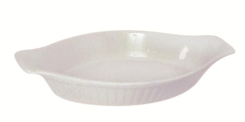 Browne - Lasagna Baker, Ribbed with smooth trim, 16oz/473ml, 11.5x5.8x1.8", White - Limolin 