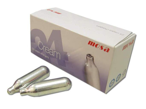 Browne - MOSA Cream Whipper Chargers, (8gr) N20 (Nitrous Oxide) Box of 24 - Limolin 