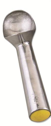 Browne - One-Piece Ice Cream Dipper, #12, 3oz/89ml, Aluminum,Yellow - Limolin 