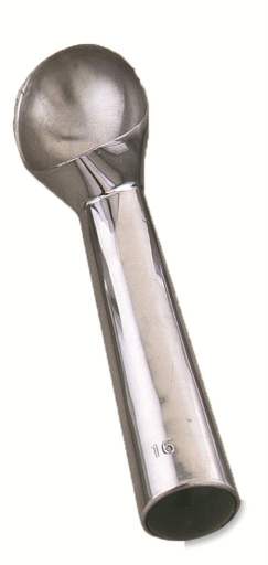 Browne - One-Piece Ice Cream Dipper, #16, 2.5oz/66ml, Aluminum, Green - Limolin 