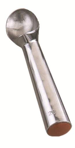 Browne - One-Piece Ice Cream Dipper, #20, 2oz/59ml, Aluminum, Brown - Limolin 