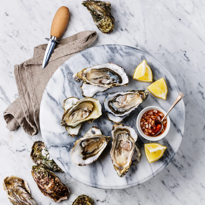 Browne - Oyster Knife w/Guard, Hardwood Handle, 3"/7.6cm, Carbon Steel - Limolin 