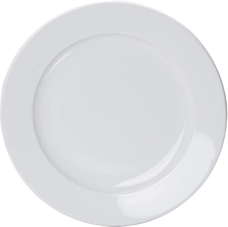 Browne - PALM Dinner Plate, 9.75"/24.8cm, Wide Rim, Porcelain, White