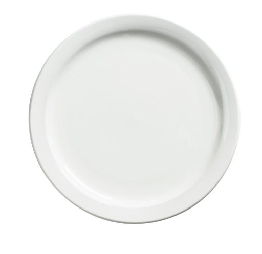 Browne - PALM Dinner Plate, D - 9"/22.9cm, Porcelain, White - Limolin 