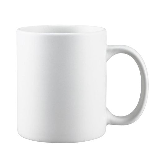 Browne - PALM Mug 11oz/325ml, 3.125x3.75"/7.9x9.5cm, Porcelain, White - Limolin 