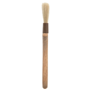 Browne - Pastry Brush, Boar Bristles, Wood Handle, Oval, 1"/2.5cm, ABS Plastic band - Limolin 