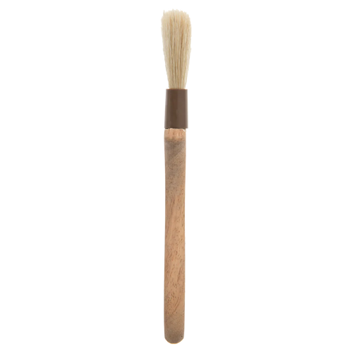 Browne - Pastry Brush, Boar Bristles, Wood Handle, Oval, 1"/2.5cm, ABS Plastic band - Limolin 