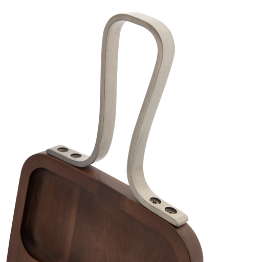 Browne - Serving Board, Rectanagle, 3 Sections, SS Handle, 12x7"/30.5.x17.8cm, Acacia - Limolin 