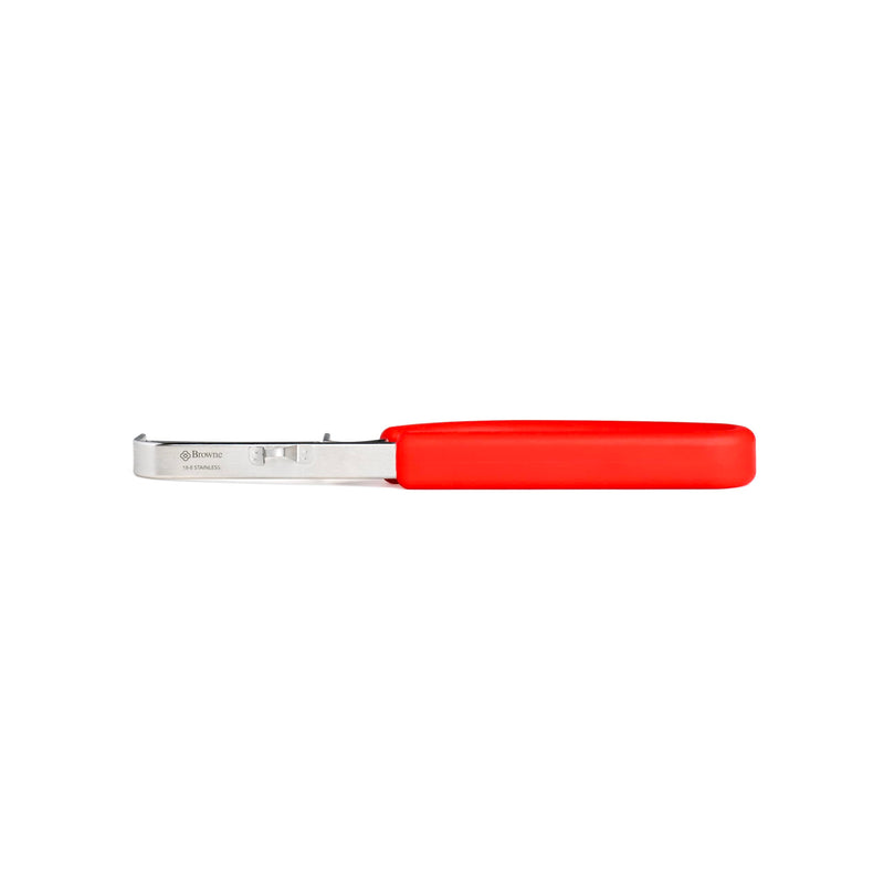 Browne - Straight Peeler - Serrated Blade,6.5x1.2x0.4"/16.5x3x1cm, Red - Limolin 