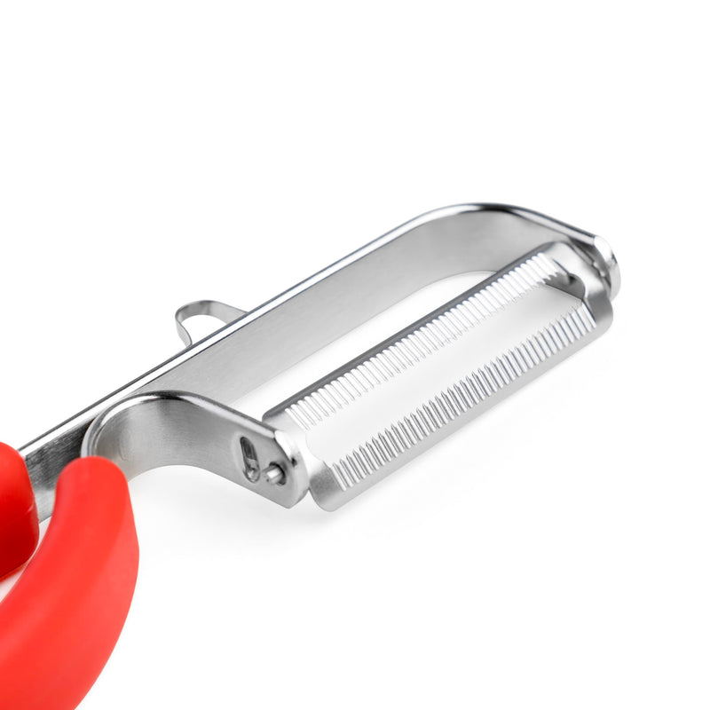 Browne - Straight Peeler - Serrated Blade,6.5x1.2x0.4"/16.5x3x1cm, Red - Limolin 