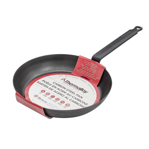Browne - THERMALLOY Fry Pan, 10.2x1.8"/26x4.6cm, Black Carbon Steel - Limolin 