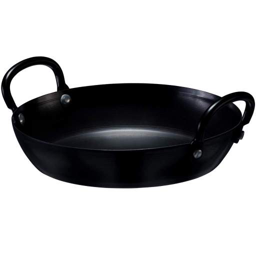 Browne - THERMALLOY Fry Pan, 2-Handle, 11.8x2.25"/30x5.7cm, Black Carbon Steel - Limolin 