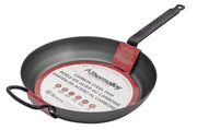 Browne - THERMALLOY Fry Pan w/Helper Handle, 11.8x2.25"/30x5.7cm, Black Carbon Steel - Limolin 