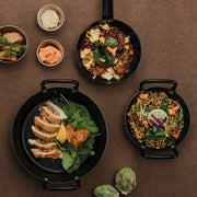 Browne - THERMALLOY Fry Pan w/Helper Handle, 11.8x2.25"/30x5.7cm, Black Carbon Steel - Limolin 