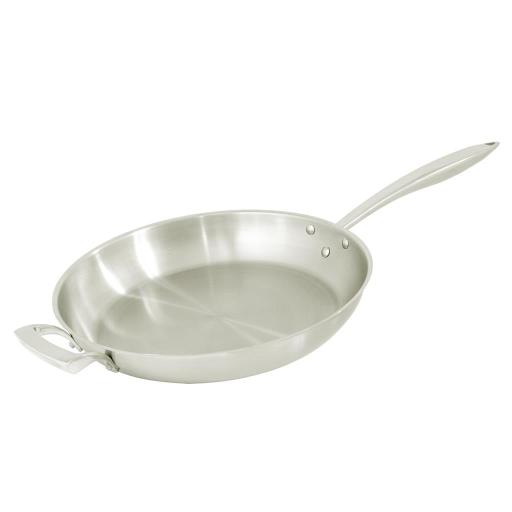 Browne - THERMALLOY Fry Pan, w/Helper Handle, 12x2"/30x5cm, SS - Limolin 