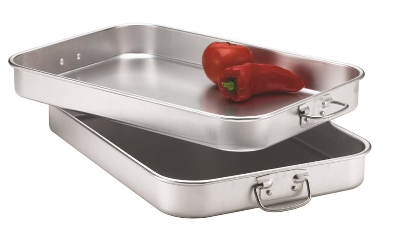 Browne - THERMALLOY Roast Pan, Straight Sided, 18.7x12.8x2.4"/47.5x32.5x6.1cm, Aluminum, Natural Finish - Limolin 