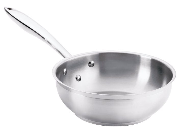 Browne - THERMALLOY Saute Pan, Tapered, 1.2qt/1.4L, 6.3x2.4"/16x6cm, SS - Limolin 