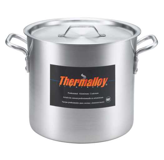 Browne - THERMALLOY Stock Pot, 12qt/11.4L, 9.8x9.3"/24.9x23.6cm, Aluminum NSF - Limolin 