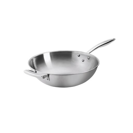 Browne - THERMALLOY Tri-ply Wok, 5qt/4.7L, 12x3.6"/31x9cm, SS - Limolin 