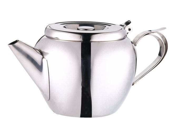 Browne - Teapot with Strainer, Stackable, 32oz/950ml, 18/8 SS - Limolin 