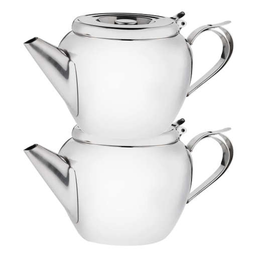 Browne - Teapot with Strainer, Stackable, 48oz/1.4L, 18/8 SS - Limolin 