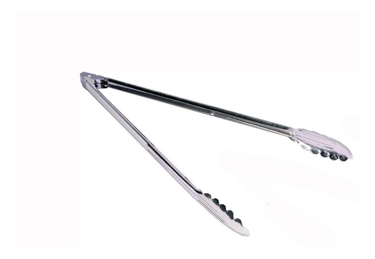 Browne - Utility Tongs, Scalloped Edges, 12"/31.0cm, SS, Mirror FInish, 1.0mm - Limolin 