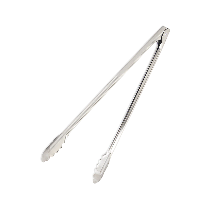 Browne - Utility Tongs, Scalloped Edges, 12"/31.0cm, SS, Satin FInish, 1.0mm - Limolin 