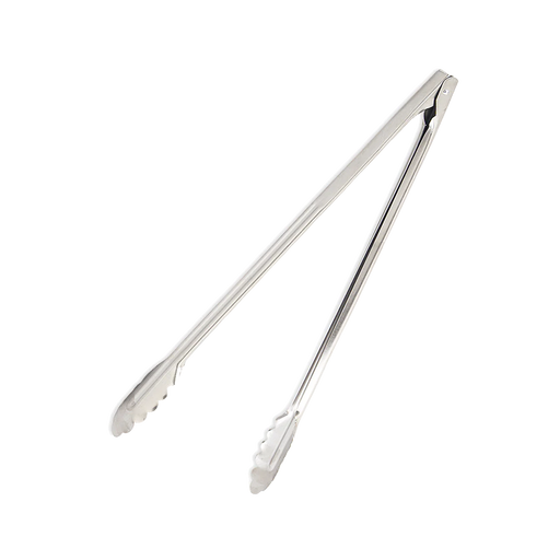 Browne - Utility Tongs, Scalloped Edges, 12"/31.0cm, SS, Satin FInish, 1.0mm - Limolin 