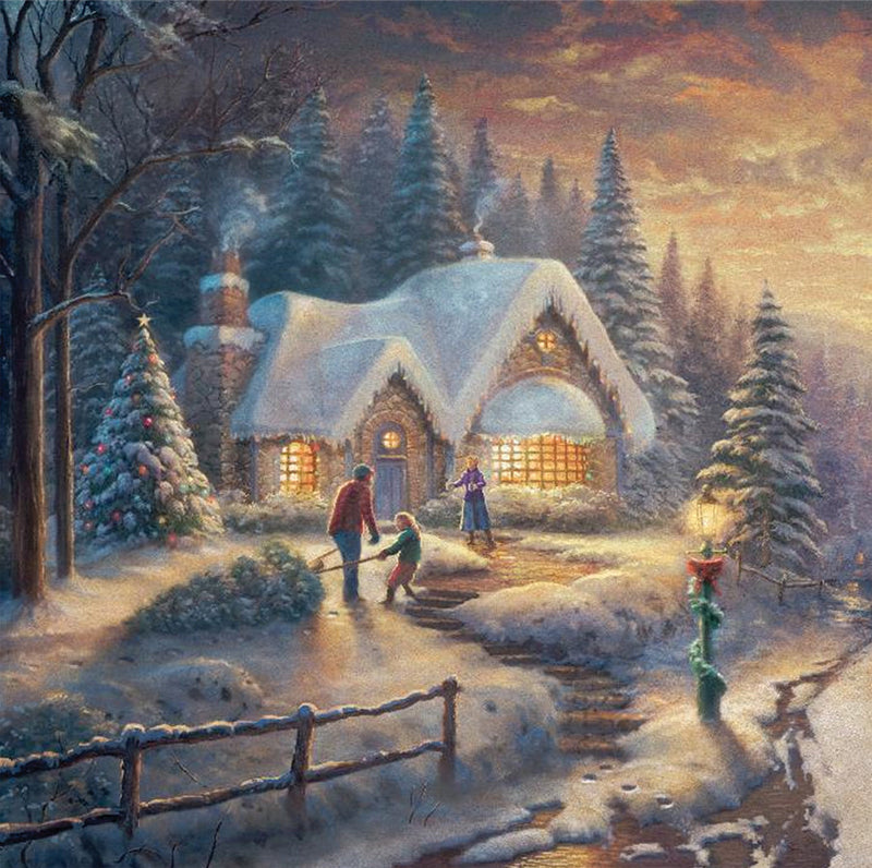 Crystal Art - Medium Paint-by-Number - Country Christmas (Kinkade) | 12 x 12 in / 30 x 30 cm