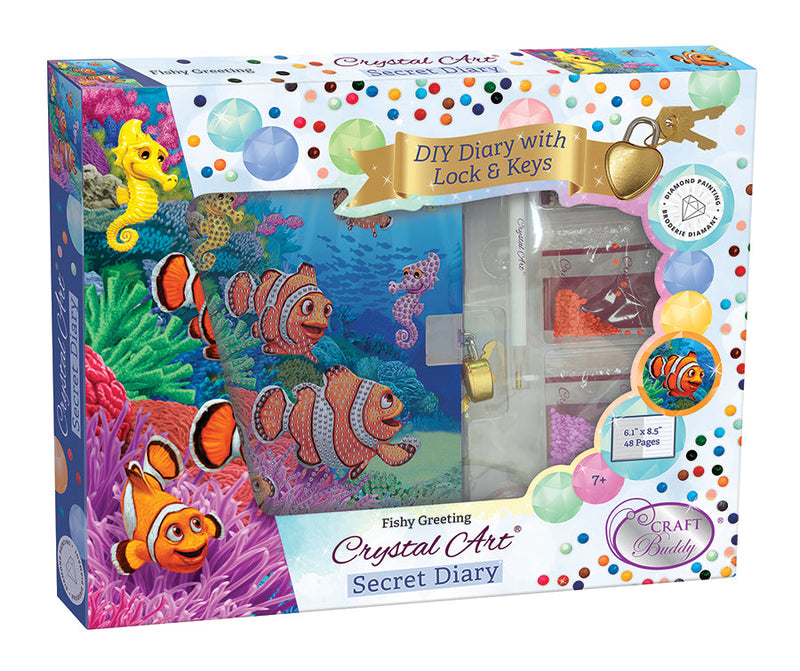 Crystal Art - Secret Diary - Fishy Greeting
