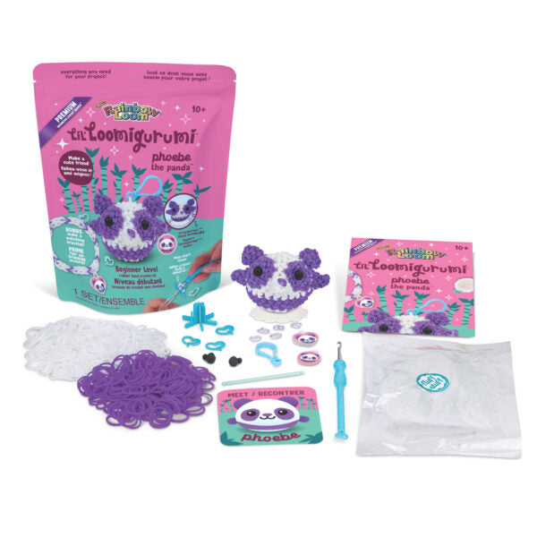 Rainbow Loom - LIL LOOMIGURUMI-PURPLE PANDA