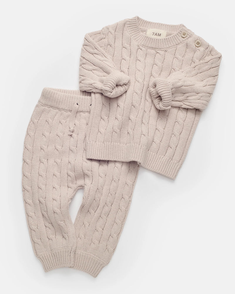 Cable Cotton Knit Set