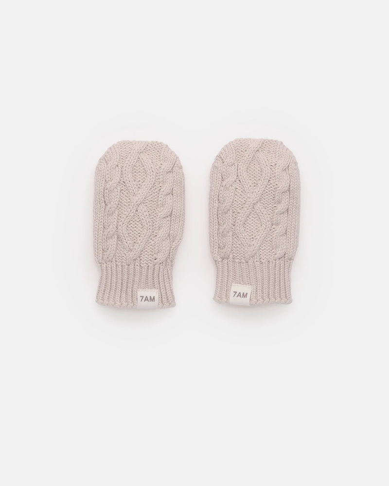 Cable Cotton Knit Mittens