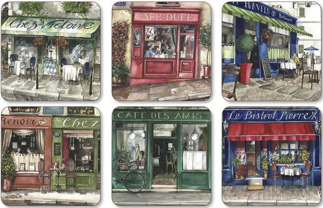 Pimpernel - Cafe De Paris Coasters (Pack of 6)