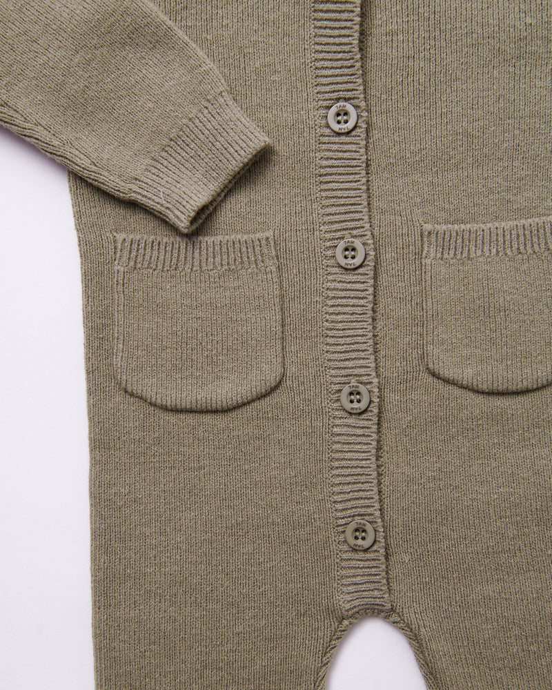 7AM - Long Sleeve Ribbed Jumpsuit - Chunky