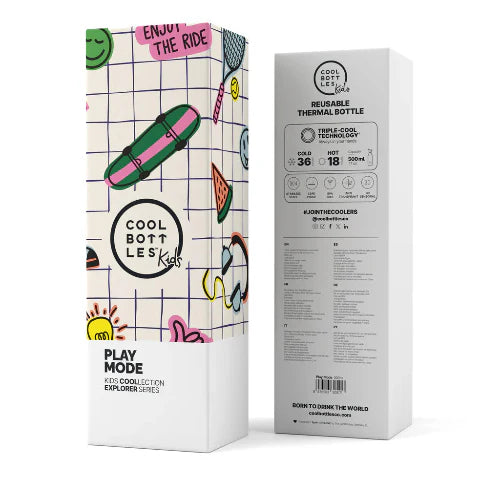 Cool Bottles - Kids 500ml -Explorer Series - Play Mode