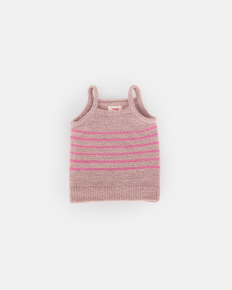 7AM - Cardigan & Camisole Set - Fuzzy