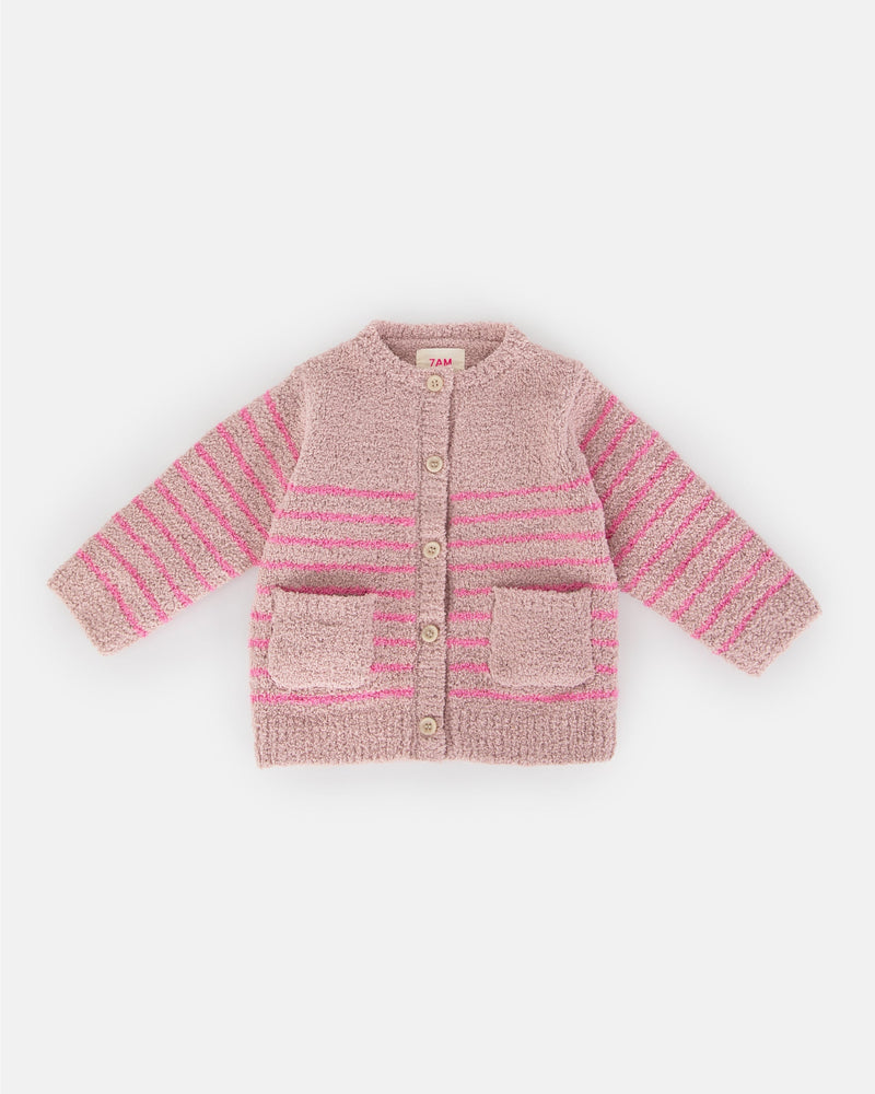 7AM - Cardigan & Camisole Set - Fuzzy