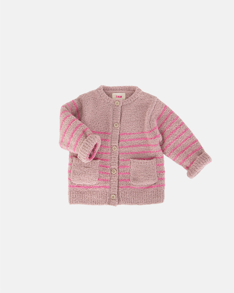 7AM - Cardigan & Camisole Set - Fuzzy