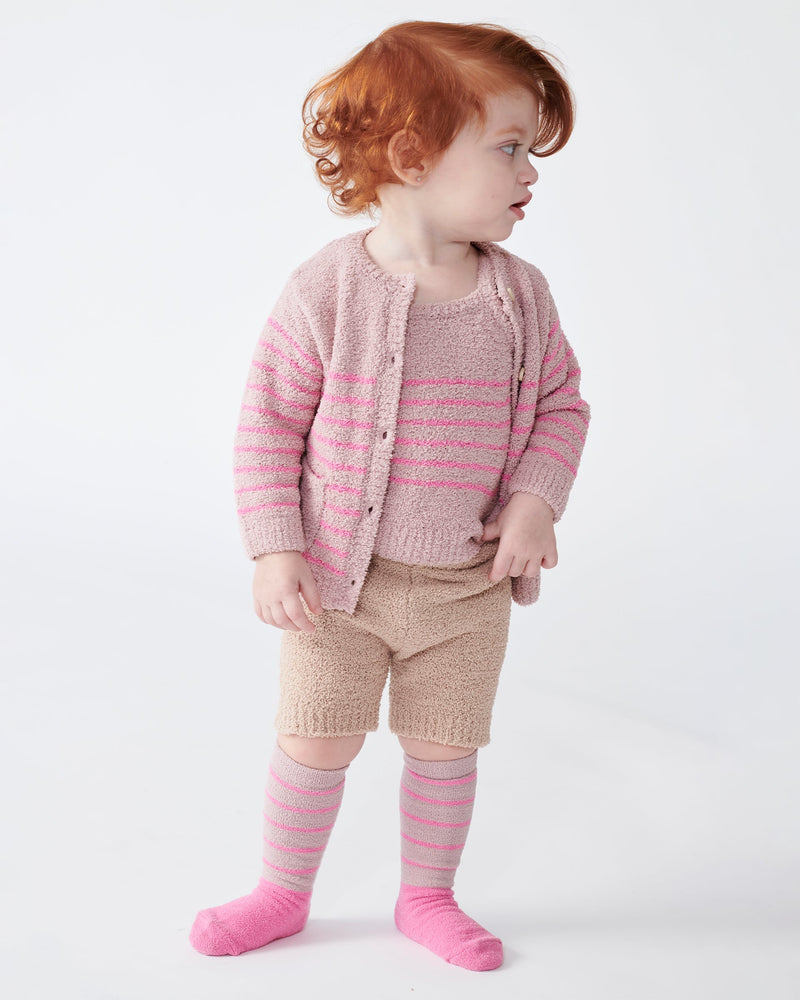 7AM - Cardigan & Camisole Set - Fuzzy