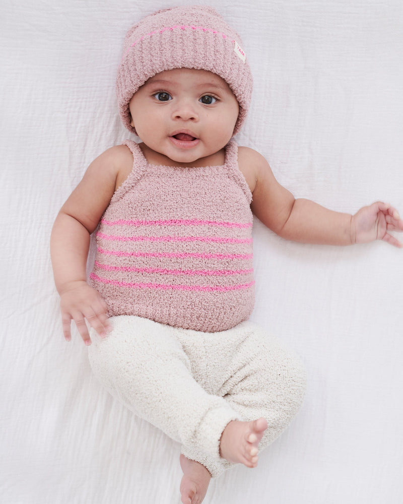 7AM - Cardigan & Camisole Set - Fuzzy