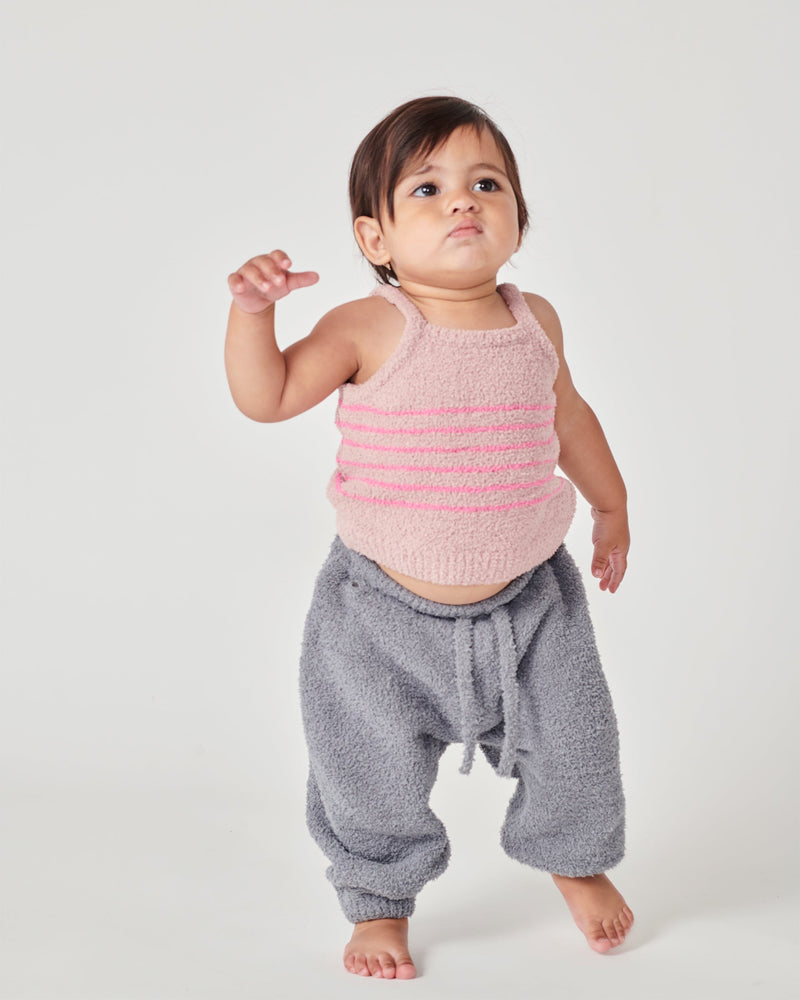 7AM - Cardigan & Camisole Set - Fuzzy