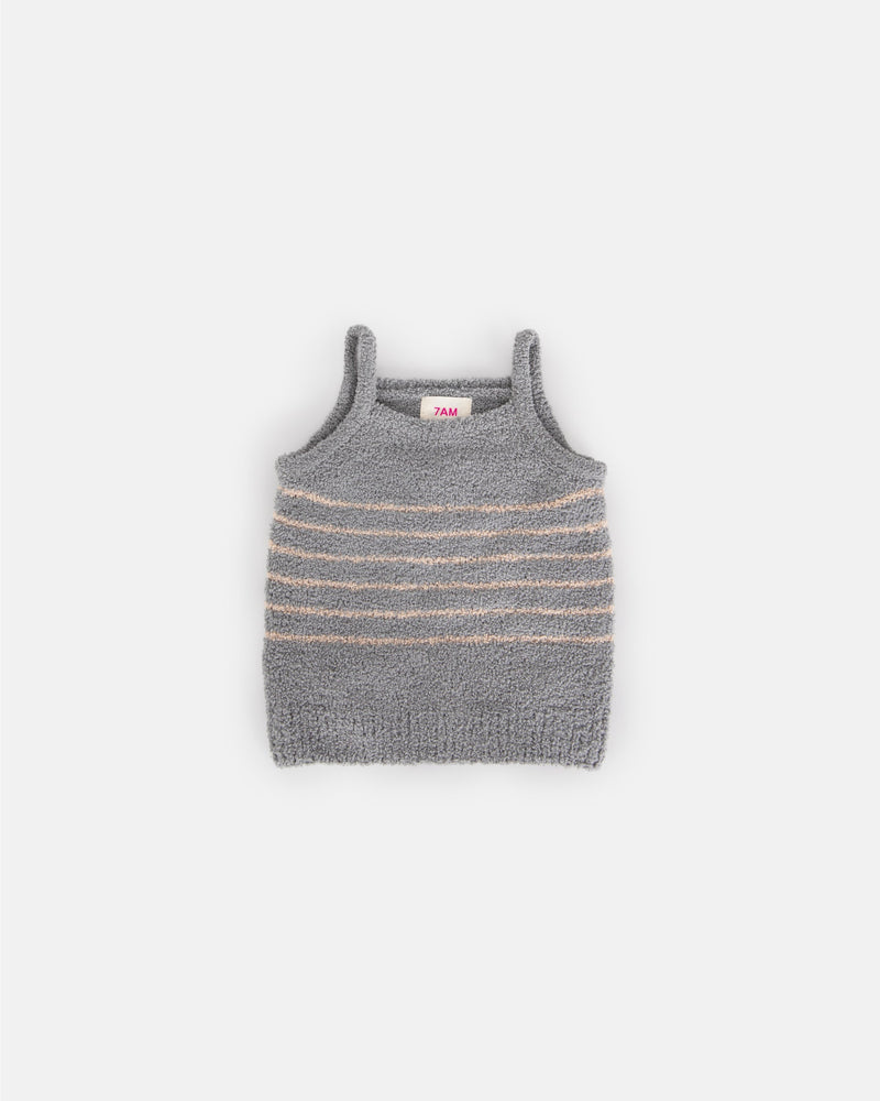 7AM - Camisole & Cardigan Set - Fuzzy