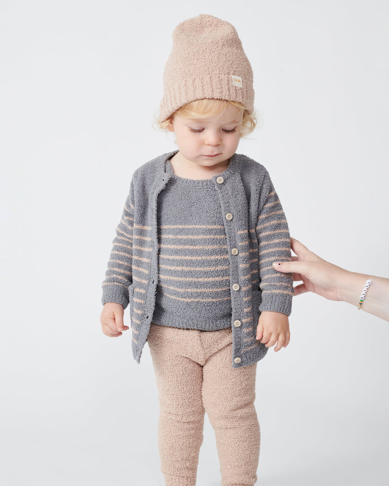 7AM - Cardigan & Camisole Set - Fuzzy