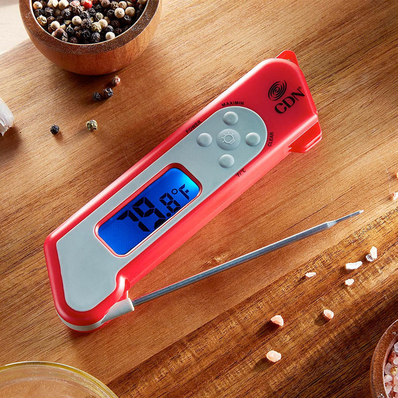 CDN - Digital Folding Thermometer (-58 to 572F/-50 to 300C), Red - Limolin 